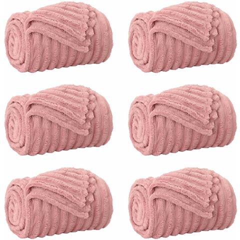 Coperte da Pile 6 pcs Rosa 240 x 220 cm Panno - Foto 1