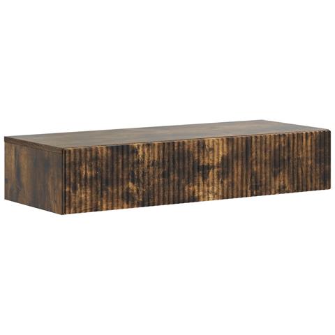 Tavolino da Parete Laterale Rovere Fumo 87,5 x 34,5 x 17 cm - Foto 1