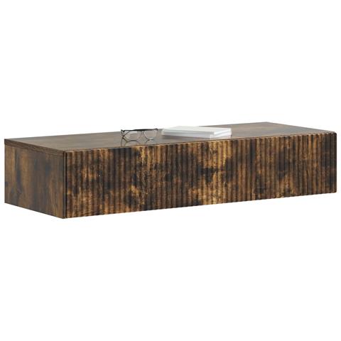 Tavolino da Parete Laterale Rovere Fumo 87,5 x 34,5 x 17 cm - Foto 2