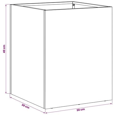 Vaso da giardino 2 pz Nero 30 x 30 x 40 cm - Foto 8