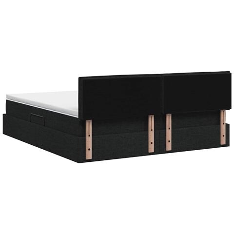 Letto con contenitore e materasso Nero 180 x 200 cm Velluto - Foto 9