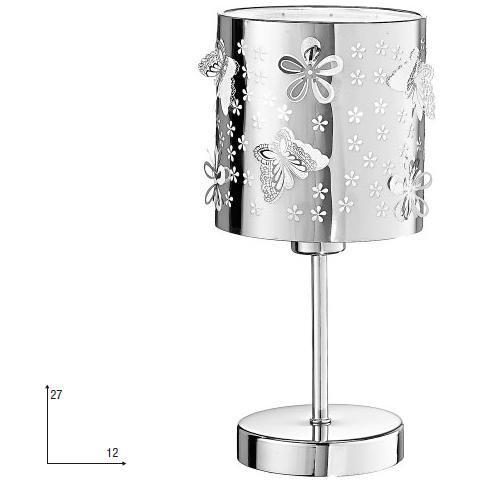 I-BUTTERFLY / L - Lampada da tavolo elegante con decori primaverili 60 watt e27 - Foto 2