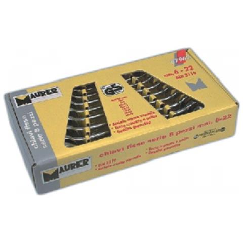 Chiavi a forchetta doppie fisse serie da 6 a 22 mm 8 pezzi - Foto 3