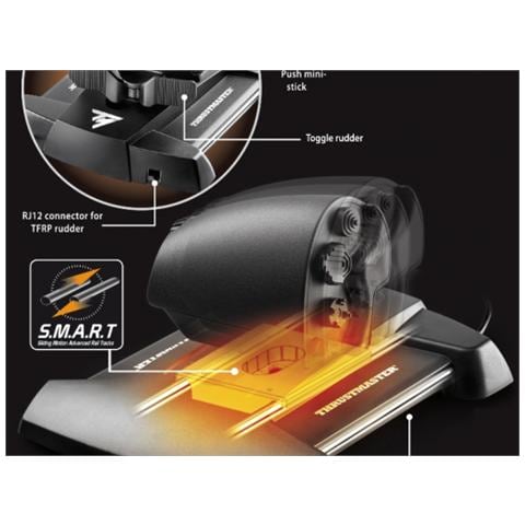 Joystick di volo T. 16000M FCS con tecnologia magnetica di precisione H. E. A. R. T + manetta TWCS per PC - Foto 9