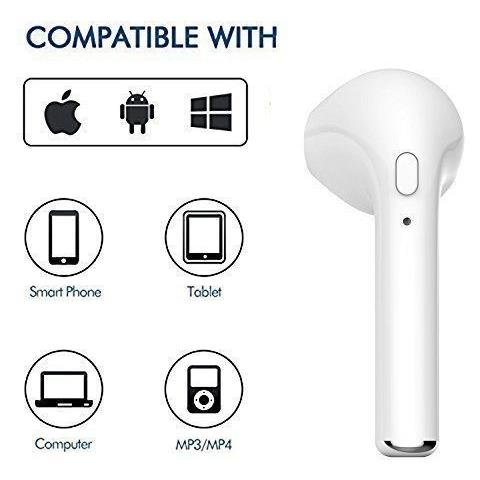 Madprice - Auricolari Bluetooth In Ear Doppi Per Ios Android I7s Cuffie Wireless Con Basetta Ricaricabile - Foto 6