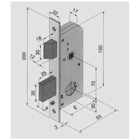 Serratura X Canc. fer. -06730000 - Foto 1