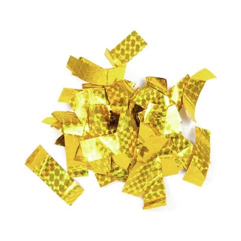 Metallic Confetti Rectangular 55x18mm, Gold, Laser Effect - Foto 1