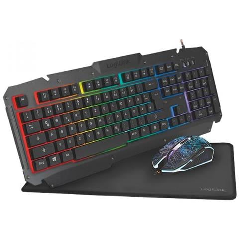 Keyboard & Mouse plus Mauspad Gaming Combo Set (ID0185) - Foto 1