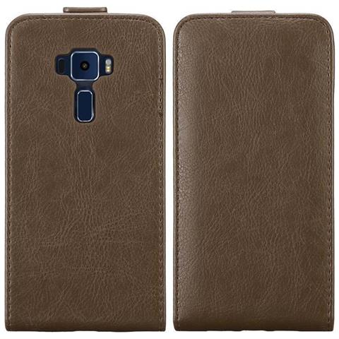 Custodia Compatibile Con Asus Zenfone 3 In Bruno Caffè - Coperchio Protettivo In Design Flip Con Chiusura Magnetica - Foto 11