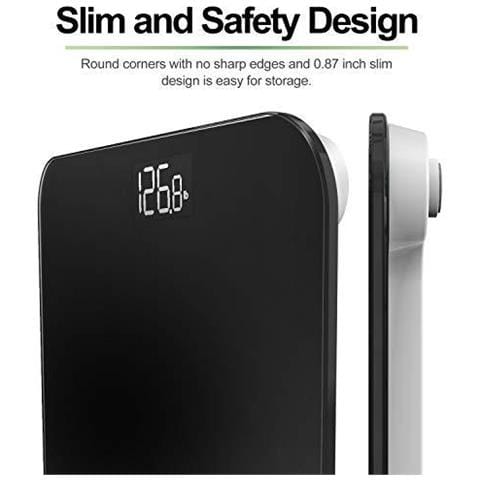 Bilancia Da Bagno Bilancia Pesapersone Con High Precision Sensors Corpo Bilancia (stone Lb Kg) - Nero - Foto 2