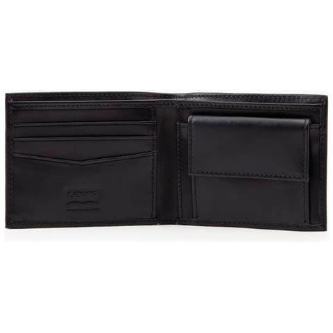 Levi's Casual Classics Hunte Coin Bifold-batwing, Accessori Da Viaggio-portafoglio Bi-fold Uomo, Nero Regolare, Un - Foto 2