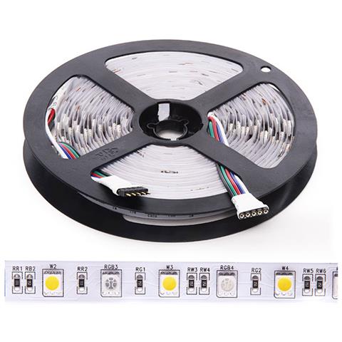 Striscia Di 300 Leds 60w 3.402lm 3000ºk Smd5050 24vdc Ip20 Rgb+bianco Caldo X5m 30.000h [ ca-5050-60-24-ip20-rgb-ww] - Foto 1