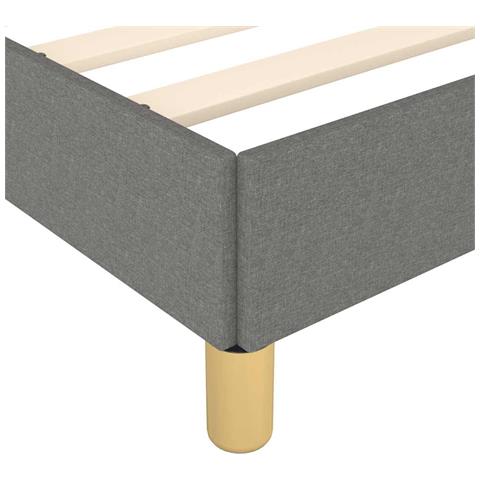Giroletto senza Materasso Grigio Scuro 140x190 cm Tessuto - Foto 3