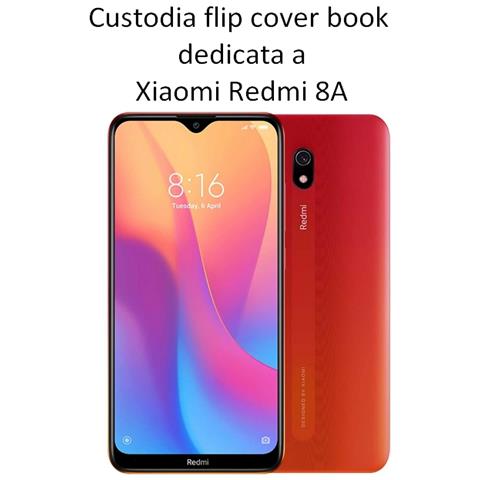 Custodia A Libro Book Case Per Xiaomi Redmi 8a M1908c3kg Black - Foto 2