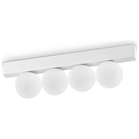 Plafoniera Contemporanea Ping Pong Metallo Bianco Led Integrato 12w 3000k Ip20 - Foto 1