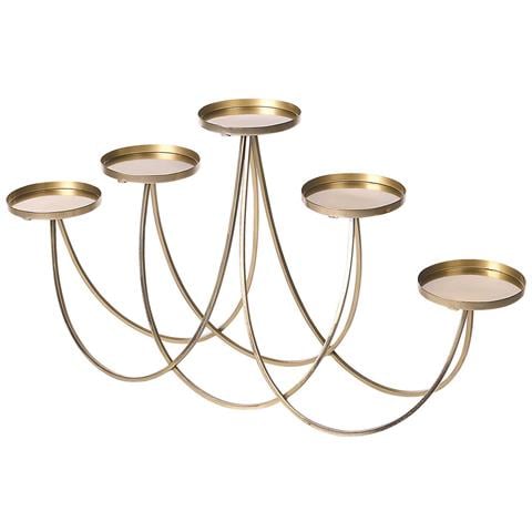 Candelabro Metallo Oro 38 Cm Buaran - Foto 6