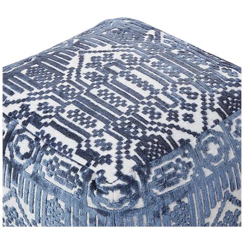 Pouf Sanawan Viscosa Blu Scuro 50 Cm 50 Cm 50 Cm - Foto 2