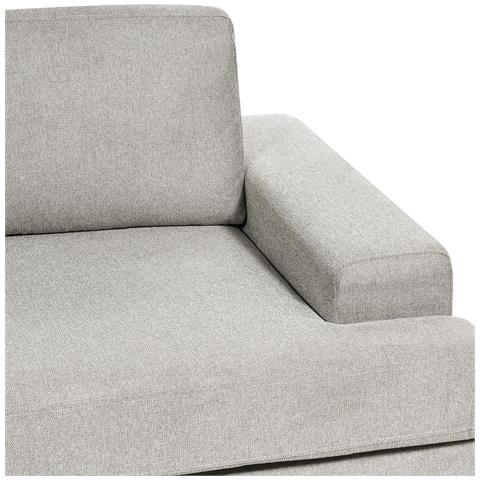 Divano 3 Posti Alla Tessuto Grigio Chiaro - Foto 2