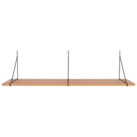 Mensola Chiba - Nero - Truciolare Melaminico - 29x120x31 Cm - Foto 1