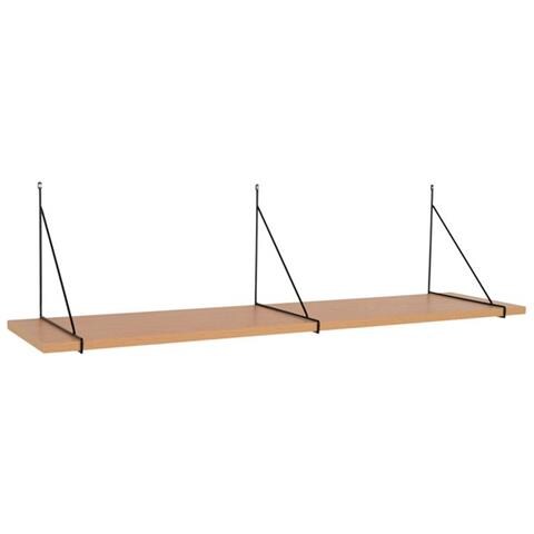 Mensola Chiba - Nero - Truciolare Melaminico - 29x120x31 Cm - Foto 2