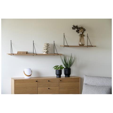 Mensola Chiba - Nero - Truciolare Melaminico - 29x120x31 Cm - Foto 4