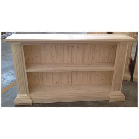 Libreria A Giorno Intagliata Legno Grezzo 177x40x101 - Foto 1