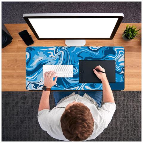 Tappetino Per Mouse Con Superficie Impermeabile Blue M - Foto 6