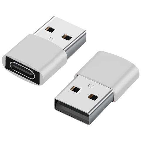 Adattatore Usb-c A Usb Da 2 Pezzi Per Trasferimento Dati E Ricarica Silver - Foto 1