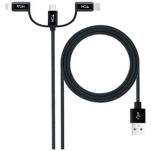 10.01.3200 cavo USB USB 2.0 1 m USB A Micro-USB B Nero - Foto 1