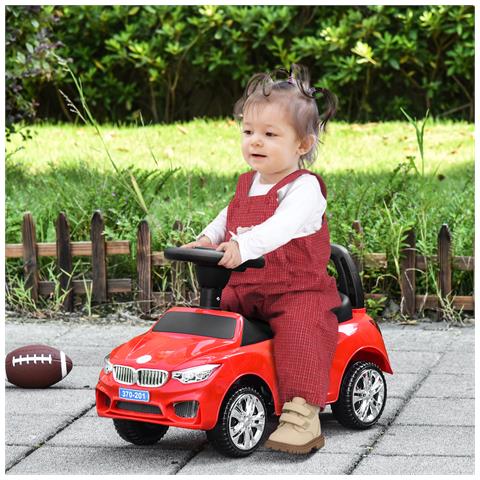 Macchinina per Bambini Cavalcabile con Volante, Fari e Musiche, Età 18-36 Mesi, Rosso - Foto 6