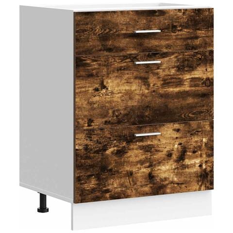 Base da Cucina “Lyon” Rovere Fumo in Legno Multistrato - Foto 1