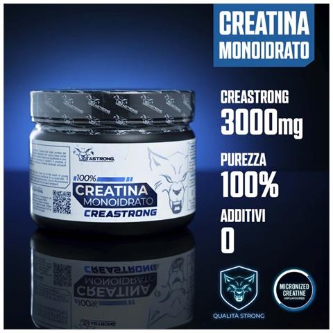 Creatina Monoidrata 3000mg Creastrong Vegan Pura, Creatina In Polvere Senza Additivi, Pre, Intra, Post Workout - Foto 2