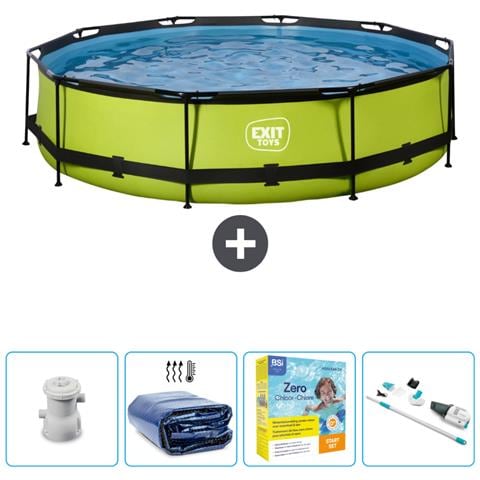 Piscina Fuori Terra - In Giro - 360x360x76 Cm - Groen - Include Accessori Coordinati Cb26 - Foto 1