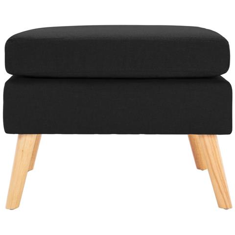 Poggiapiedi Nero In Tessuto - Foto 1