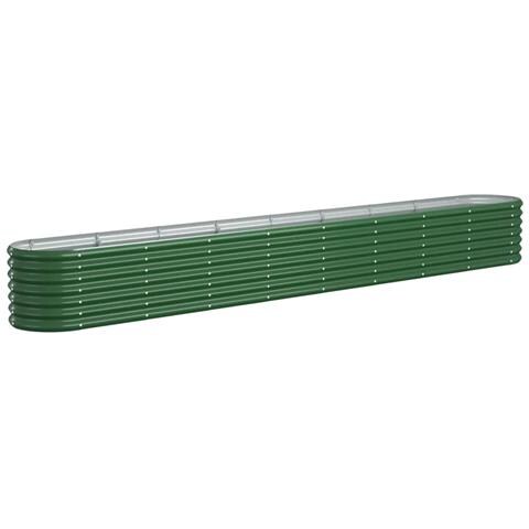 Letto Giardino Acciaio Verniciato A Polvere 332x40x36 Cm Verde - Foto 1