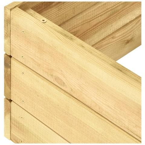 Lettino Prendisole E Tavolino In Legno Di Pino Impregnato - Foto 8