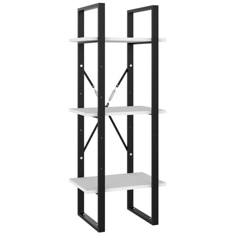 Libreria A 3 Ripiani Bianca 40x30x105 Cm In Legno Multistrato - Foto 1