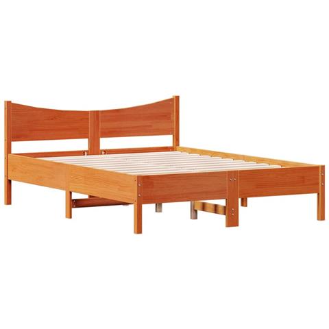 Lusso Casadino -  Letto Senza Materasso Marrone Cera 135x190 Cm In Legno Di Pino - Foto 2