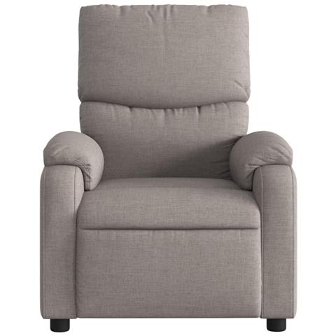 Poltrona Massaggiante Reclinabile Elettrica Tortora in Tessuto - Foto 9