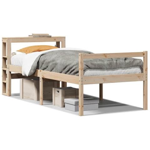 Letto per Anziani con Testiera 90x200 cm Legno Massello Pino - Foto 1