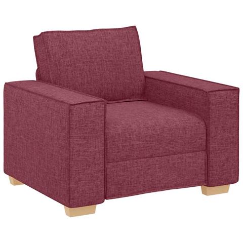 Poltrona Divano Rosso Vino 60 cm Tessuto - Foto 1