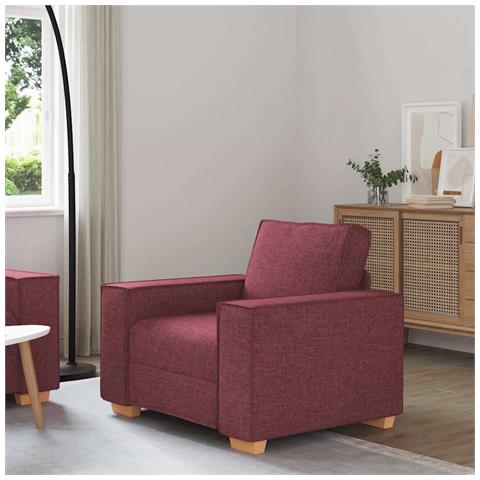 Poltrona Divano Rosso Vino 60 cm Tessuto - Foto 2