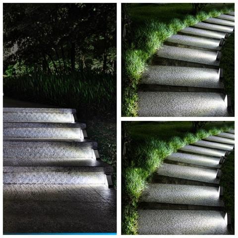 Lampada Solare Da Esterno Per Scale - Illuminazione Bianca Per Giardini E Vialetti  2 Pack - Foto 2