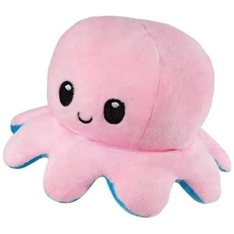 Peluche Reversibile Polpo Rosa/azzurro Pupazzo 20 X 10 Cm - Foto 4
