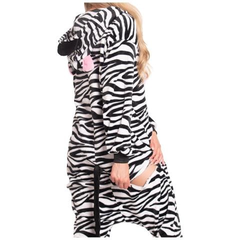 Pigiama Da Donna Tuta Kigurumi Onesie Zebra Bianco Nero 145-155 S - Foto 8
