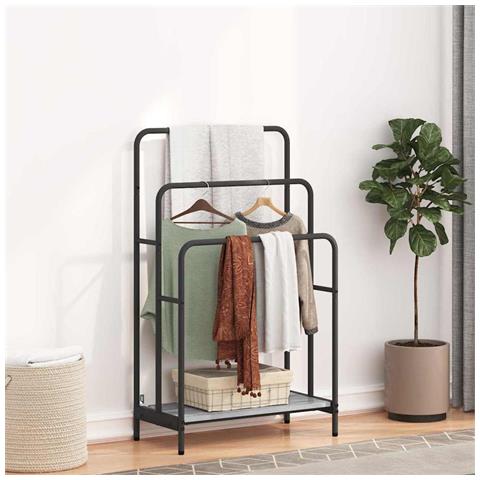 Appendiabiti Grigio sonoma 60 x 30 x 100.5 cm Legno multistrato - Foto 2