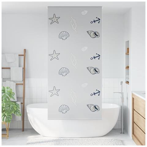 Tenda a Rullo Doccia 110x240 cm Larghezza Tessuto 106 cm - Foto 2