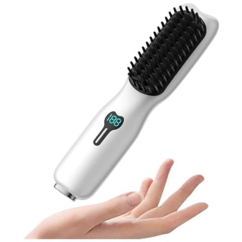 Spazzola Lisciante Portatile Senza Fili - Ricaricabile E Temperatura Regolabile White - Foto 1