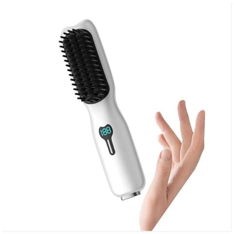 Spazzola Lisciante Portatile Senza Fili - Ricaricabile E Temperatura Regolabile White - Foto 2