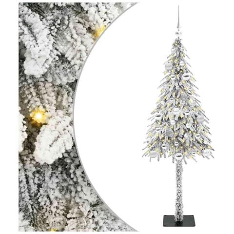 Albero di Natale con 150 LED Bianco 150 cm PE e Acciaio - Foto 1